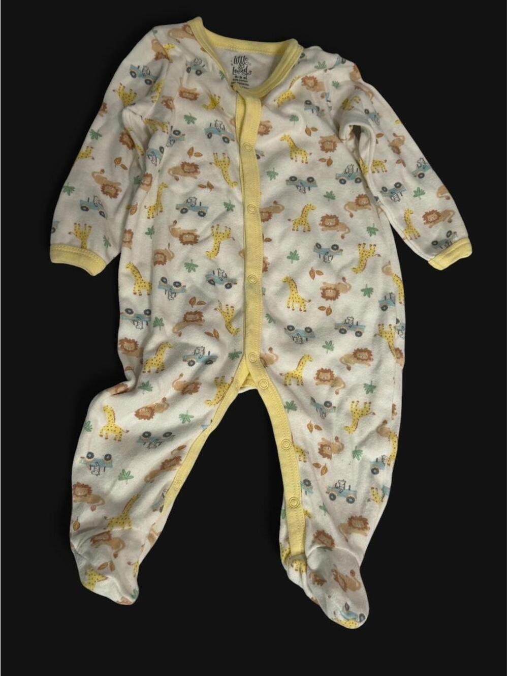 Little & Loved Safari Footie Pajamas Baby 6–9 Months Animal Print